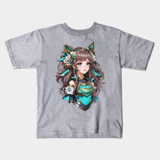 Cetus Reverie: Ethereal Anime Character Art Kids T-Shirt